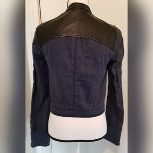 Free People Jackets & Coats - Free People Leather Jean Cropped Jacket Moto Urban Free People Jackets & Coats - Free People Leather Jean Cropped Jacket Moto Urban